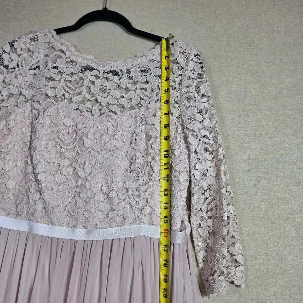 Davids Bridal Vintage Lace Mother of The Bride Dress size 14 Rose Pink - Picture 6 of 13